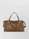 Chloé Detachable Strap Top Handle Gold Hardware In Brown