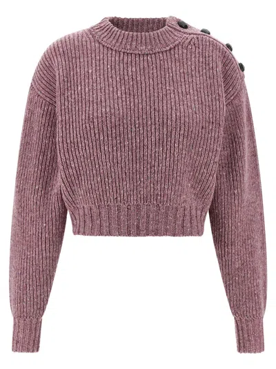 CHLOÉ DONEGAL WOOL SWEATER SWEATERS AND CARDIGANS PINK