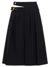 Chloé Wool Bermuda With Double Buckle In Black