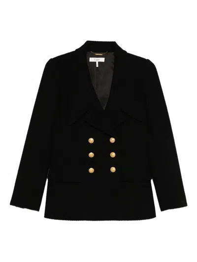 CHLOÉ DOUBLE-BREASTED BLAZER - WOMEN'S - VIRGIN WOOL/ELASTANE/POLYAMIDE/SILK