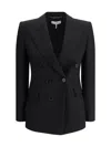 Chloé Double-breasted Wool-blend Blazer In Black