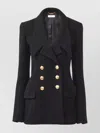 Chloé Cascade-lapel Double-breasted Boucle Jacket In Black