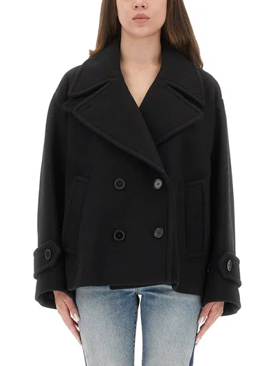 CHLOÉ DOUBLE-BREASTED JACKET WITH PEAKED LAPELS