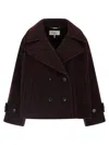 Chloé Double-breasted Short Coat Coats And Trench Coats Bordeaux In Burgundy