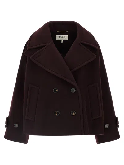 CHLOÉ DOUBLE-BREASTED SHORT COAT