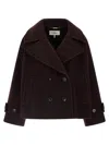 Chloé Double-breasted Short Coat Coats And Trench Coats Bordeaux In Red