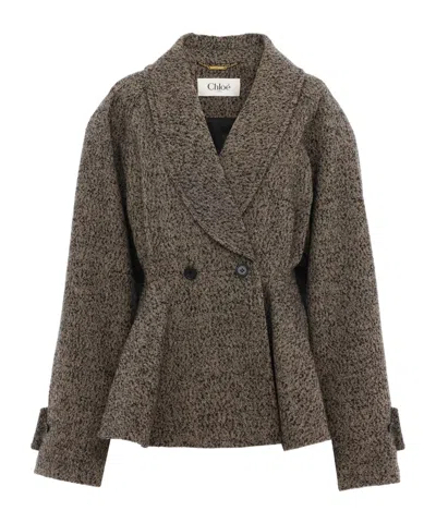 CHLOÉ CHLOÉ DOUBLE-BREASTED SHORT RIDING COAT