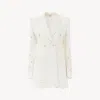Chloé Double-breasted Tailored Jacket In A Cotton Mix In White
