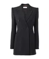 Chloé Veste Blazer Croisée En Crêpe Femme Noir Taille 42 50% Acétate, 47% Viscose, 3% Élasthanne, Horn Bub In Black