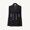 Chloé Double-breasted Tailored Jacket In Wool Bouclette In Black