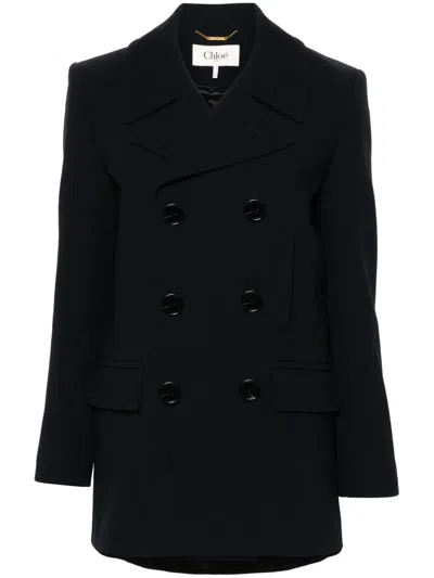 CHLOÉ DOUBLE-BREASTED VIRGIN WOOL COAT