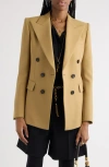 Chloé Chloe Double-breasted Wool Blazer In Nut
