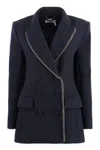 Chloé Double-breasted Virgin Wool Jacket In Blue