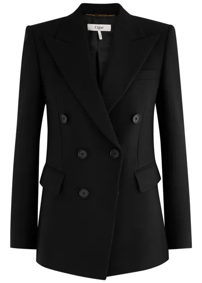 CHLOÉ CHLOE DOUBLE-BREASTED WOOL BLAZER