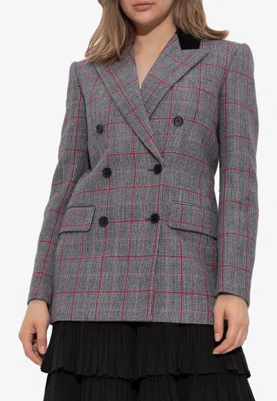 Chloé Double-breasted Wool Blazer In Gray