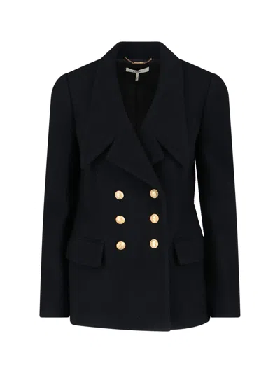 Chloé Double-breasted Wool Blend Blazer