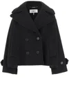 Chloé Double-breasted Wool Blend Jacket In Black
