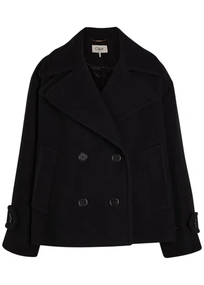 CHLOÉ CHLOE DOUBLE-BREASTED WOOL-BLEND JACKET