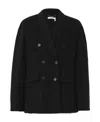 Chloé Double-breasted Wool-blend Blazer In Black