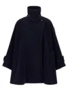 Chloé Oversize Double-breasted Wool Coat In Blue