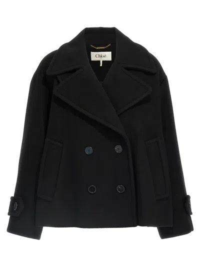 CHLOÉ CHLOÉ DOUBLE BREASTED WOOL COAT