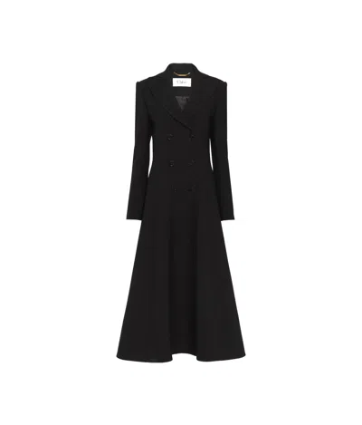Chloé Double-breasted Wool Coat In Black