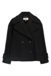 Chloé Oversized Short Coat In Black