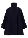 Chloé Oversize Double-breasted Wool Coat In Blue