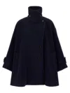 Chloé Oversize Double-breasted Wool Coat In Blue