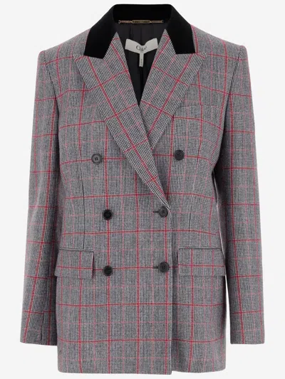 CHLOÉ DOUBLE-BREASTED WOOL JACKET