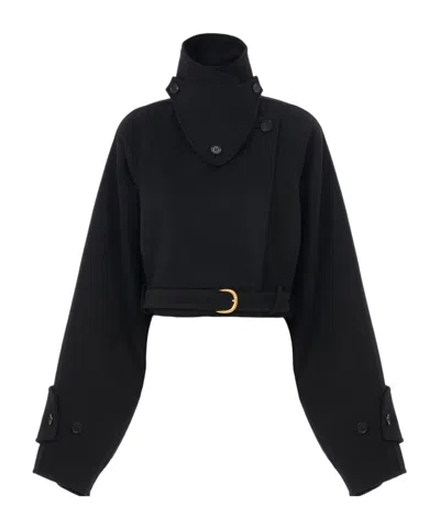 Chloé Double-faced Wool Short Coat In Multi