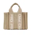 Chloé Tapestry Blue Leather Bracelet Handbag In Nude