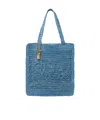 Chloé Summer Banana Woven-raffia Tote Bag In Blue