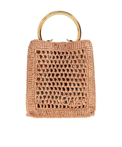 Chloé Double Handle Shoulder Bag In Brown