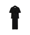 Chloé Wool Coat With Removable Cape In Black