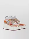 Chloé Baskets Compensées Nama Femme Brun Taille 40 100% Cuir De Veau, Polyester, Polyuréthane Thermoplasti In White
