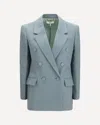 Chloé Double-breasted Wool Blazer In Blue