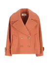Chloé Double-breasted Buttoned Jacket In Orange