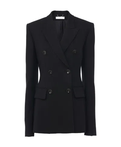 Chloé Double-breasted Coat In Black