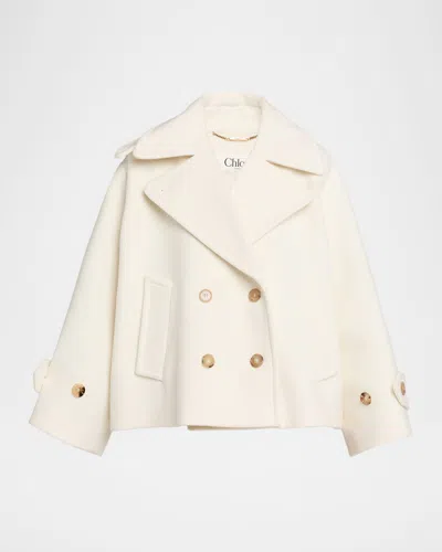 CHLOÉ DOUBLE-BREASTED WOOL PEACOAT