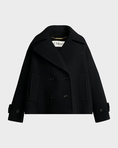 CHLOÉ DOUBLE-BREASTED WOOL PEACOAT