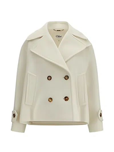 CHLOÉ DOUBLE-BREASTED WOOL-BLEND JACKET