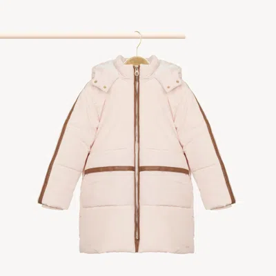 Chloé Doudoune À Capuche Fille Rose Taille 12 100% Polyester In Pink