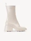 Chloé Dove Grey Rubber Betty Ankle Boots In White