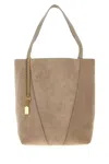 Chloé Large Spin Chain-embellished Tote Bag In Gray