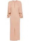 Chloé Caped Gown In Rosa