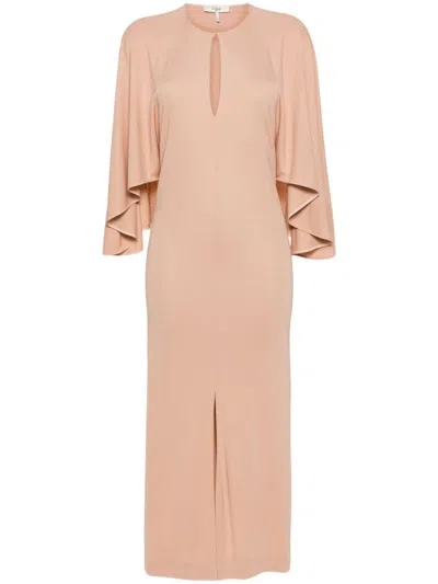 Chloé Caped Gown In Nude
