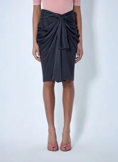 Chloé Draped Knot Detail Skirt In Black