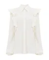 Chloé Draped Panels Bishop-sleeves Blouse In White