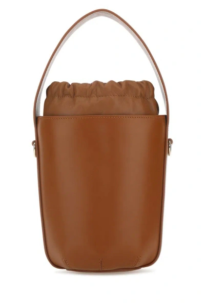 Chloé Drawstring Bucket Bag In Brown